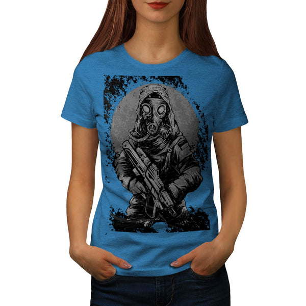 Masked Terrorist Man Womens T-Shirt