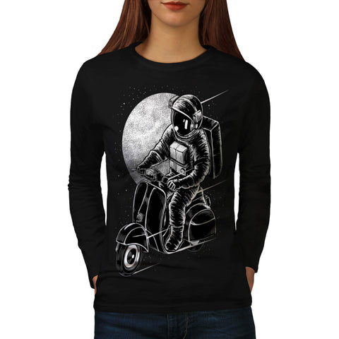 Astronaut Driving Womens Long Sleeve T-Shirt