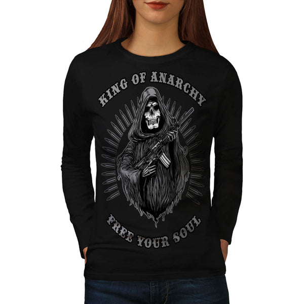 King Of Anarchy Dead Womens Long Sleeve T-Shirt