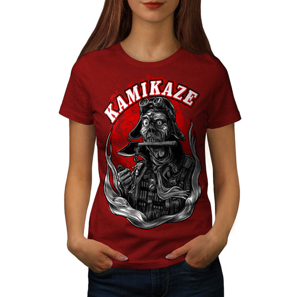 Kamikaze Zombie Man Womens T-Shirt