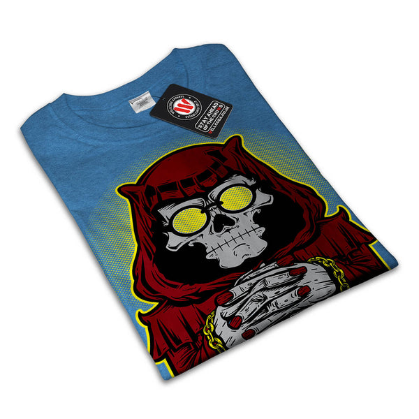 Skeleton Priest Pray Womens T-Shirt
