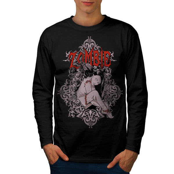 Zombie Women Victim Mens Long Sleeve T-Shirt