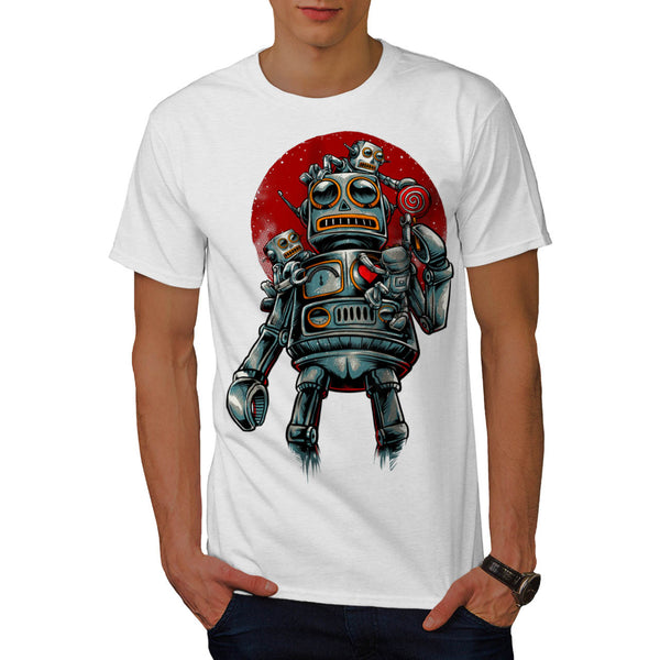 Crazy Robot Machine Mens T-Shirt