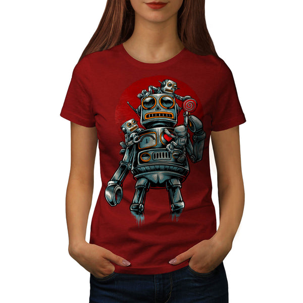 Crazy Robot Machine Womens T-Shirt