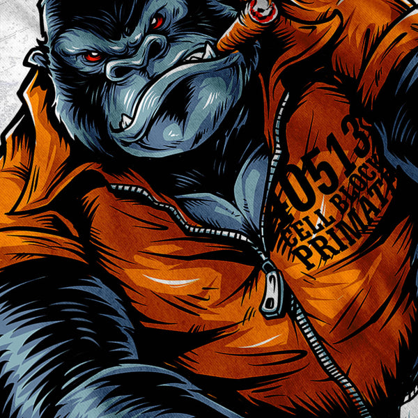 Gorilla Ape Prison Womens T-Shirt