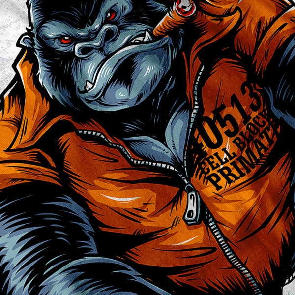 Gorilla Ape Prison Mens T-Shirt