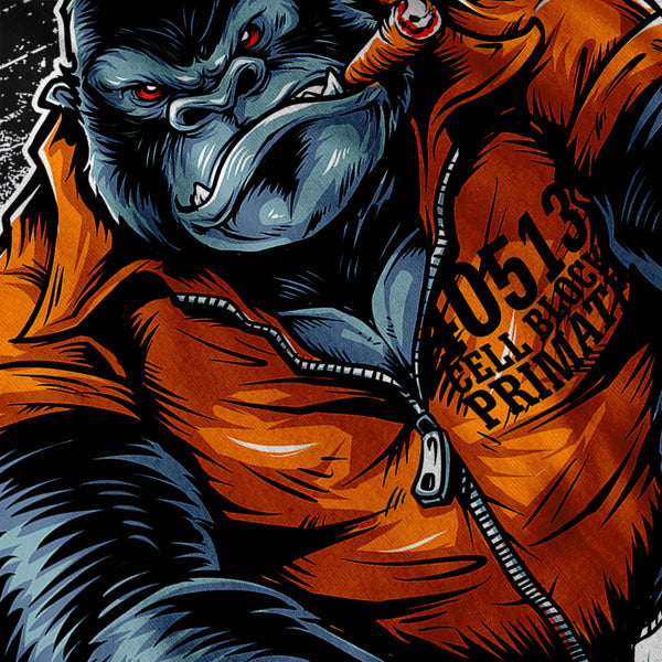 Gorilla Ape Prison Mens Long Sleeve T-Shirt