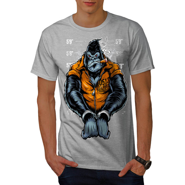 Gorilla Ape Prison Mens T-Shirt