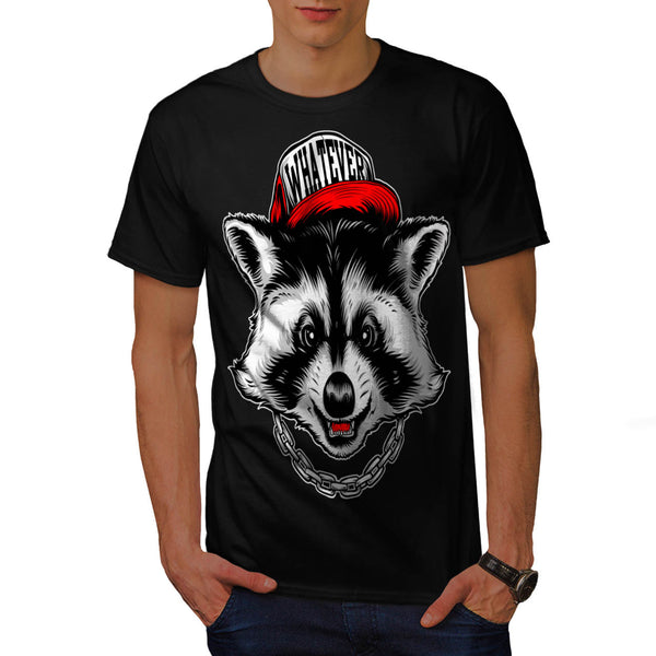 Whatever Raccoon Cap Mens T-Shirt