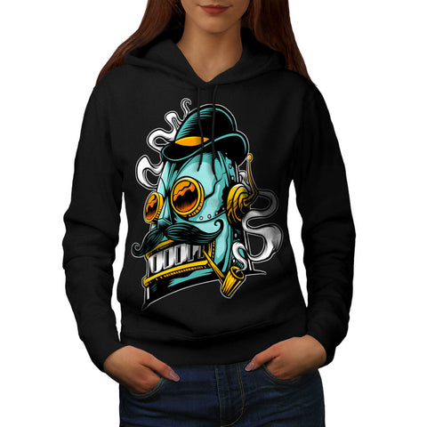 Robot Dapper Gent Womens Hoodie