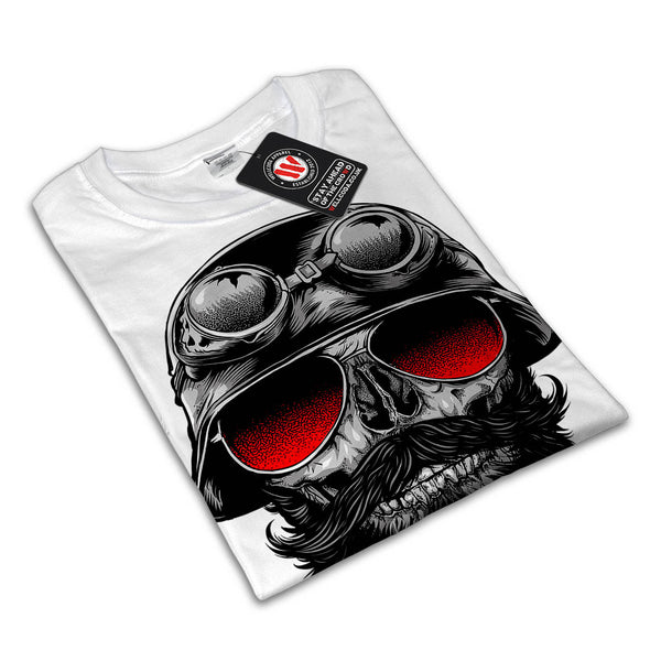 Skull Beard Hipster Mens T-Shirt