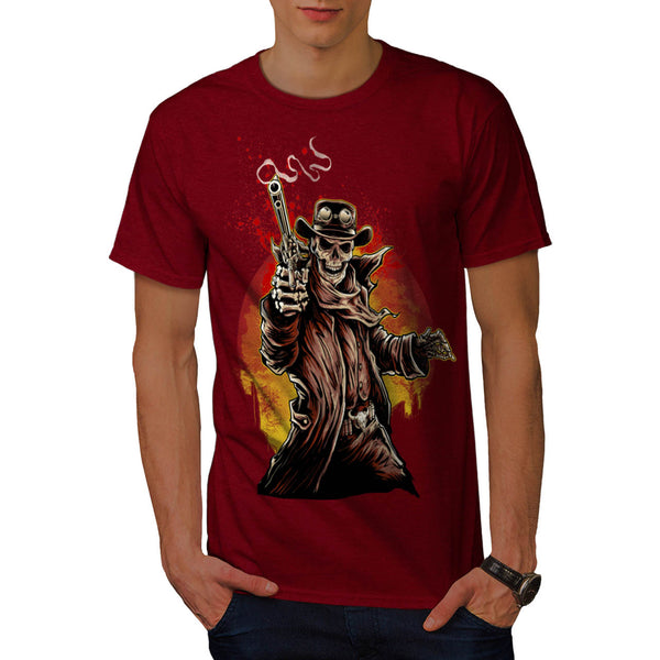 Skull Sheriff Horror Mens T-Shirt