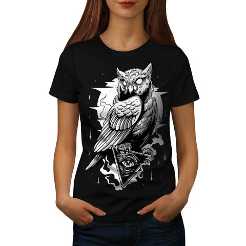 Illuminati Owl Bird Womens T-Shirt