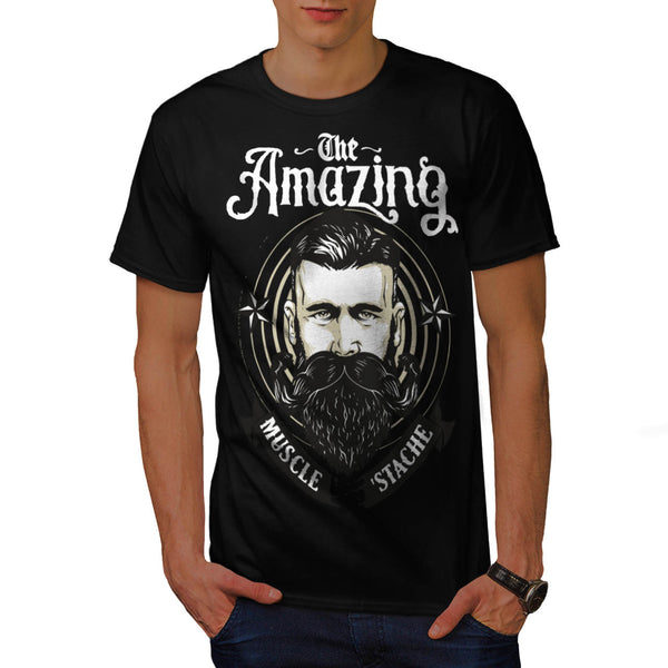 Muscle Moustache Mens T-Shirt