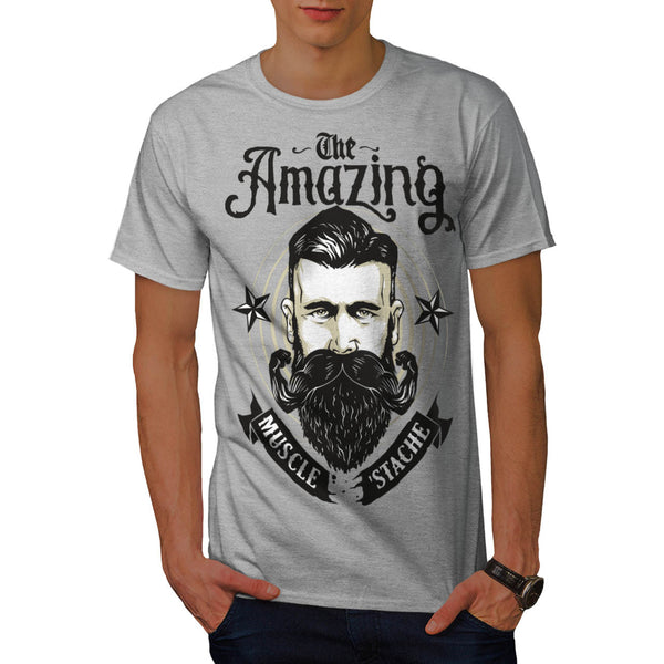 Muscle Moustache Mens T-Shirt