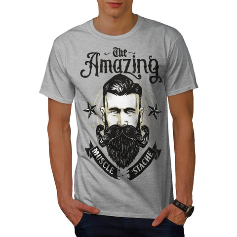Muscle Moustache Mens T-Shirt