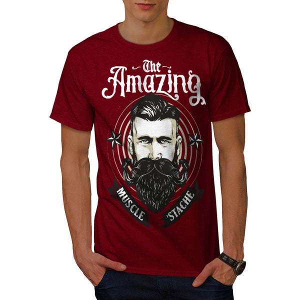 Muscle Moustache Mens T-Shirt