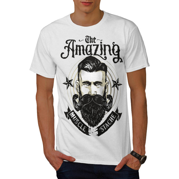 Muscle Moustache Mens T-Shirt