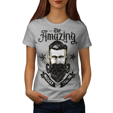 Muscle Moustache Womens T-Shirt