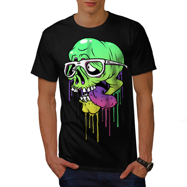 Swag Zombie Skull Mens T-Shirt