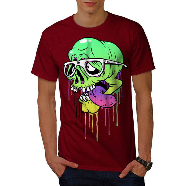 Swag Zombie Skull Mens T-Shirt