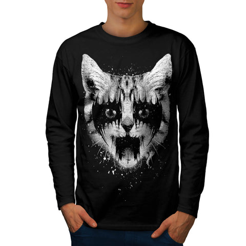 Cat Kitten Kiss Band Mens Long Sleeve T-Shirt