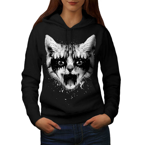 Cat Kitten Kiss Band Womens Hoodie