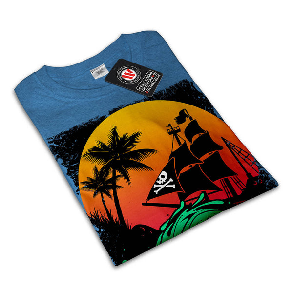 Pirate Ship Storm Womens T-Shirt