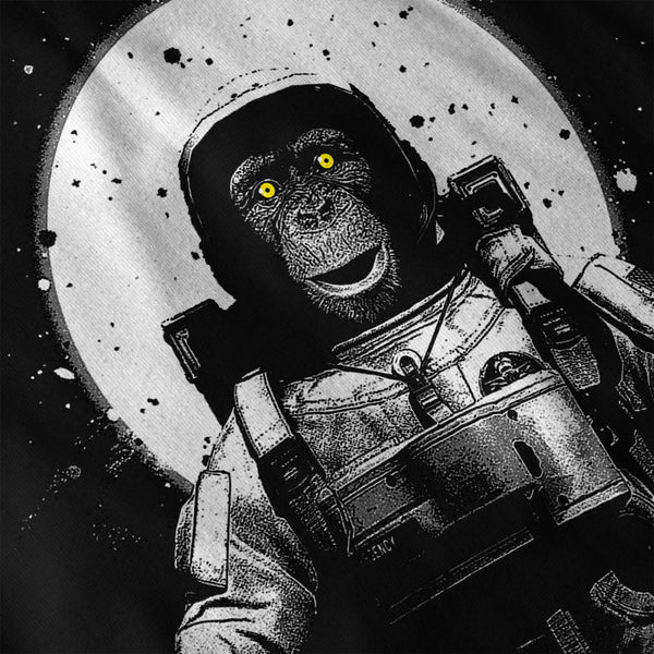 Space Monkey Moon Womens Hoodie