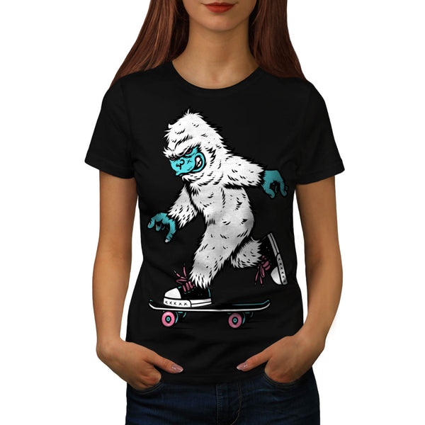 Monster Skateboard Womens T-Shirt