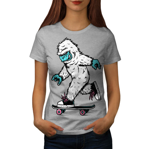 Monster Skateboard Womens T-Shirt