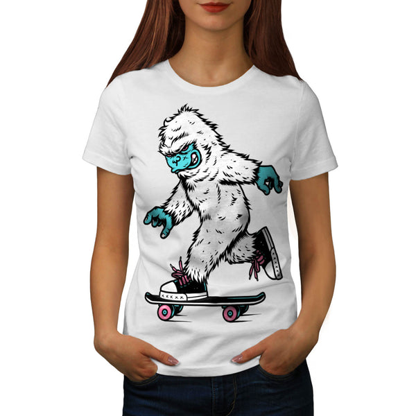 Monster Skateboard Womens T-Shirt