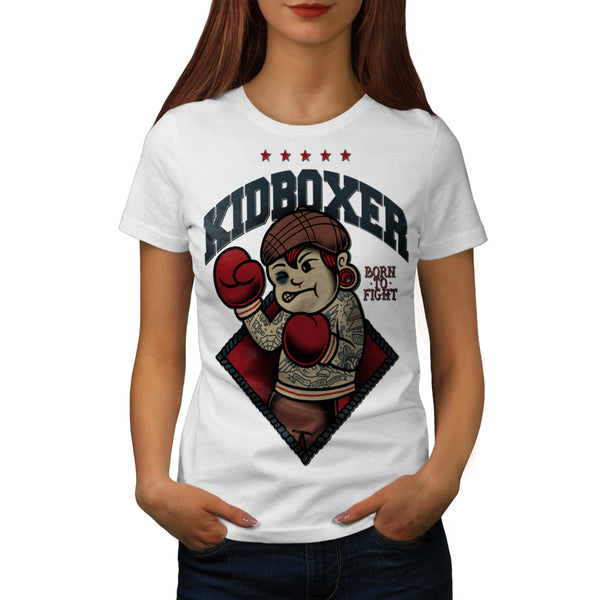 Kid Kick Boxer Funny Womens T-Shirt