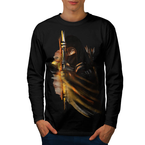 Ninja Warrior Bow Mens Long Sleeve T-Shirt