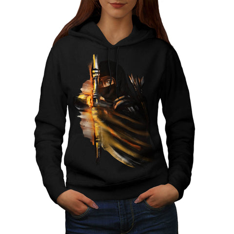 Ninja Warrior Bow Womens Hoodie