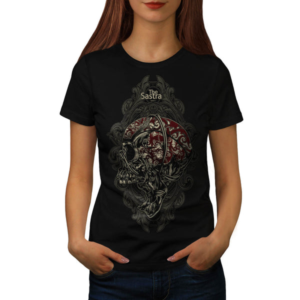 Monster Skull Brain Womens T-Shirt