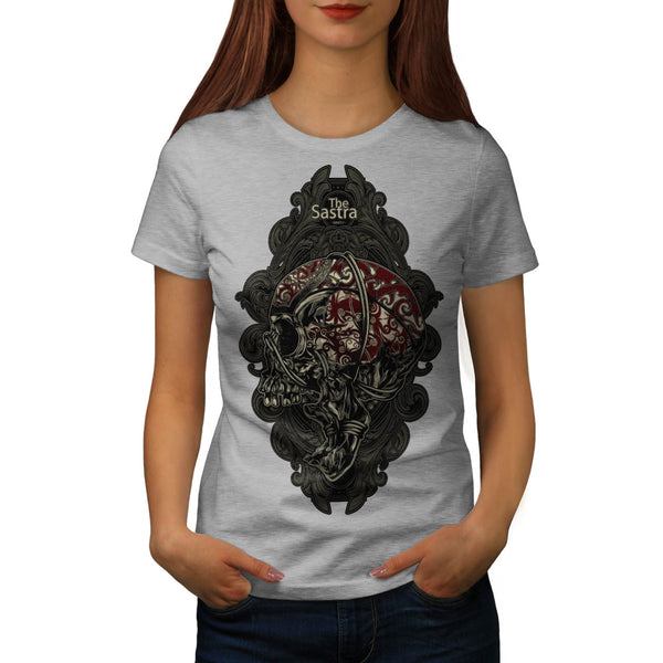 Monster Skull Brain Womens T-Shirt