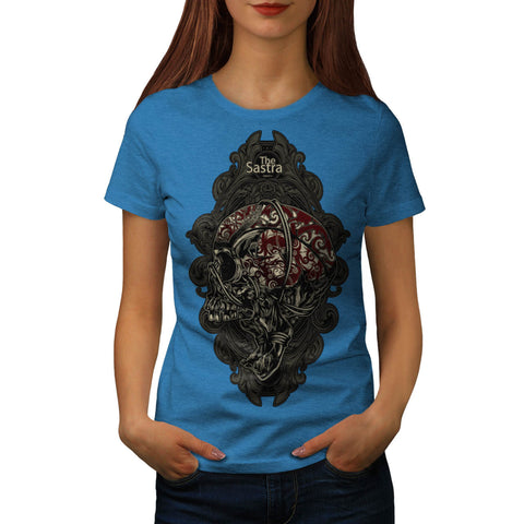 Monster Skull Brain Womens T-Shirt