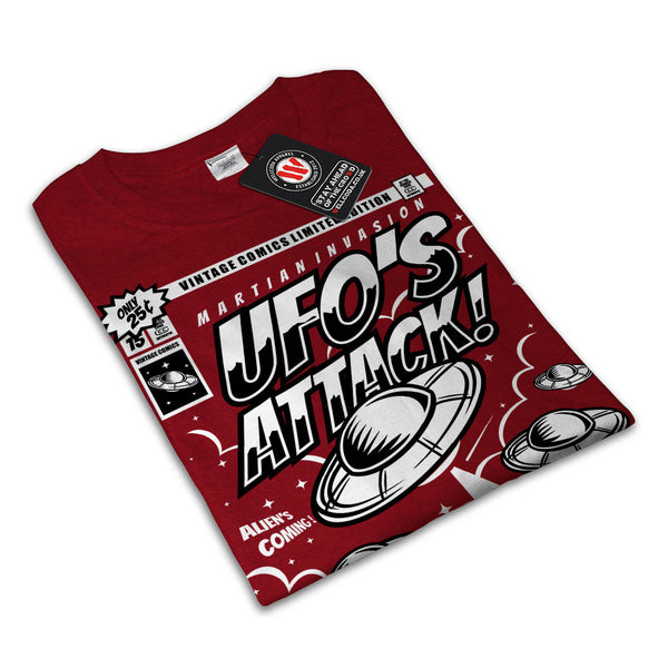 UFO Alien Attack Mens T-Shirt