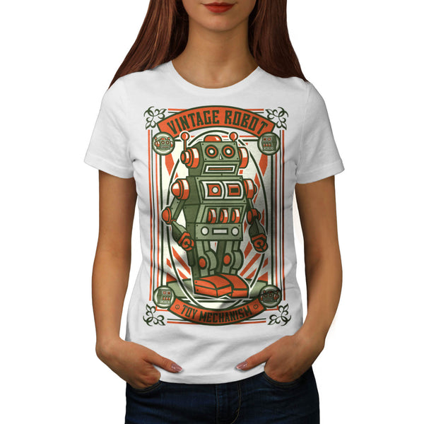 Vintage Robot Toy Womens T-Shirt
