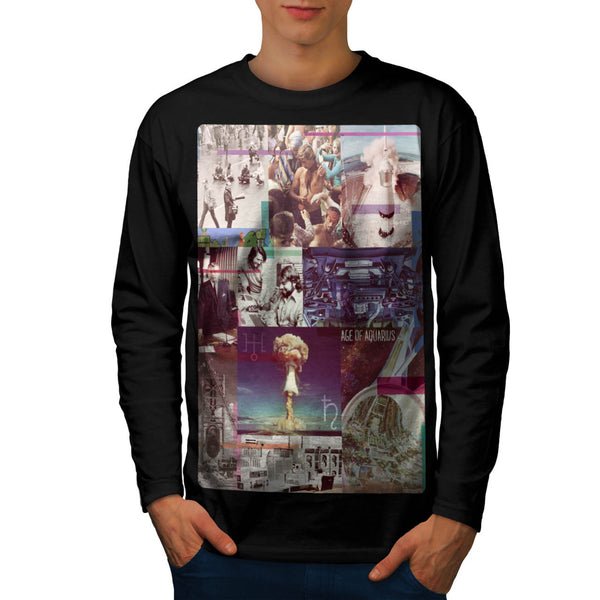 Age Of Aquarius Sign Mens Long Sleeve T-Shirt