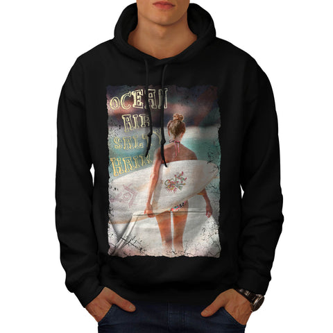 Ocean Air Salty Hair Mens Hoodie