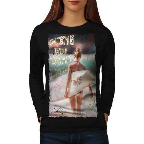 Ocean Air Salty Hair Womens Long Sleeve T-Shirt