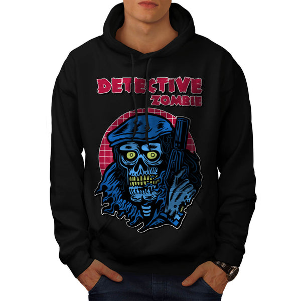 Detective Zombie Gun Mens Hoodie