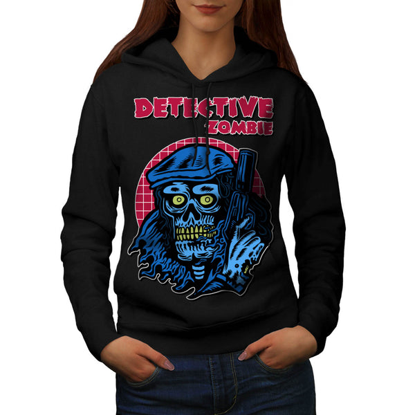 Detective Zombie Gun Womens Hoodie