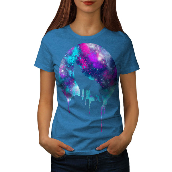 Wild Wolf Moon Light Womens T-Shirt