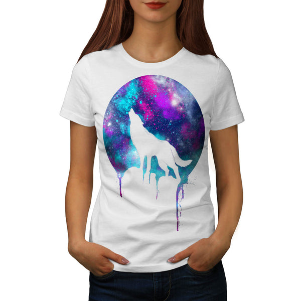 Wild Wolf Moon Light Womens T-Shirt