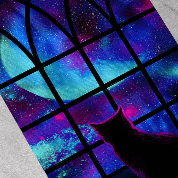 Cat Stare Into Space Womens T-Shirt