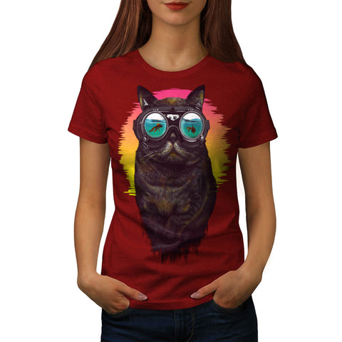 Swag Grumpy Cat Hunt Womens T-Shirt