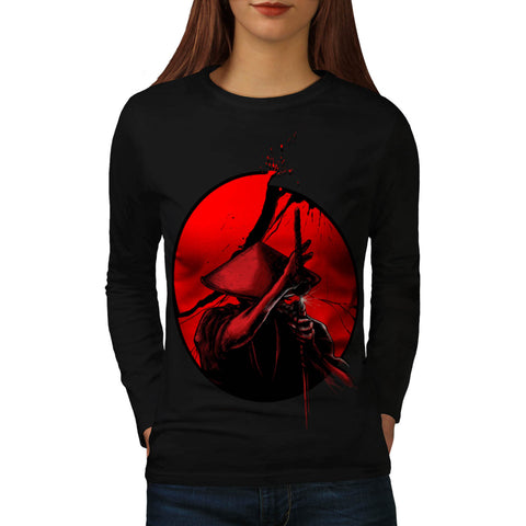 Japanese Warrior Womens Long Sleeve T-Shirt
